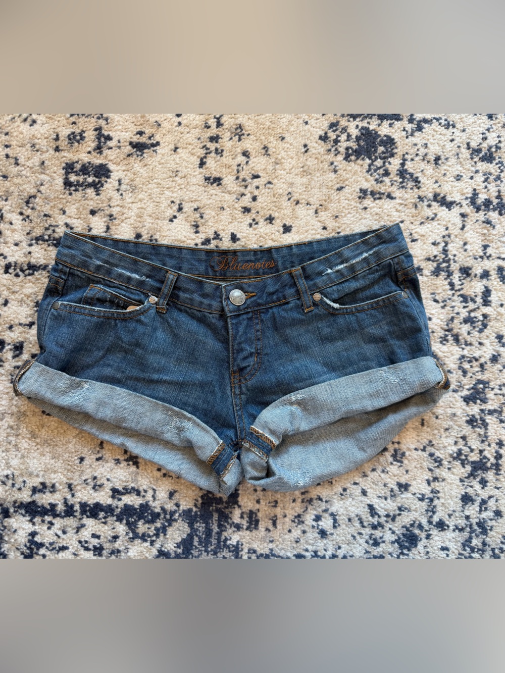 Bluenotes Dark Blue Denim Cuffed Women’s Shorts